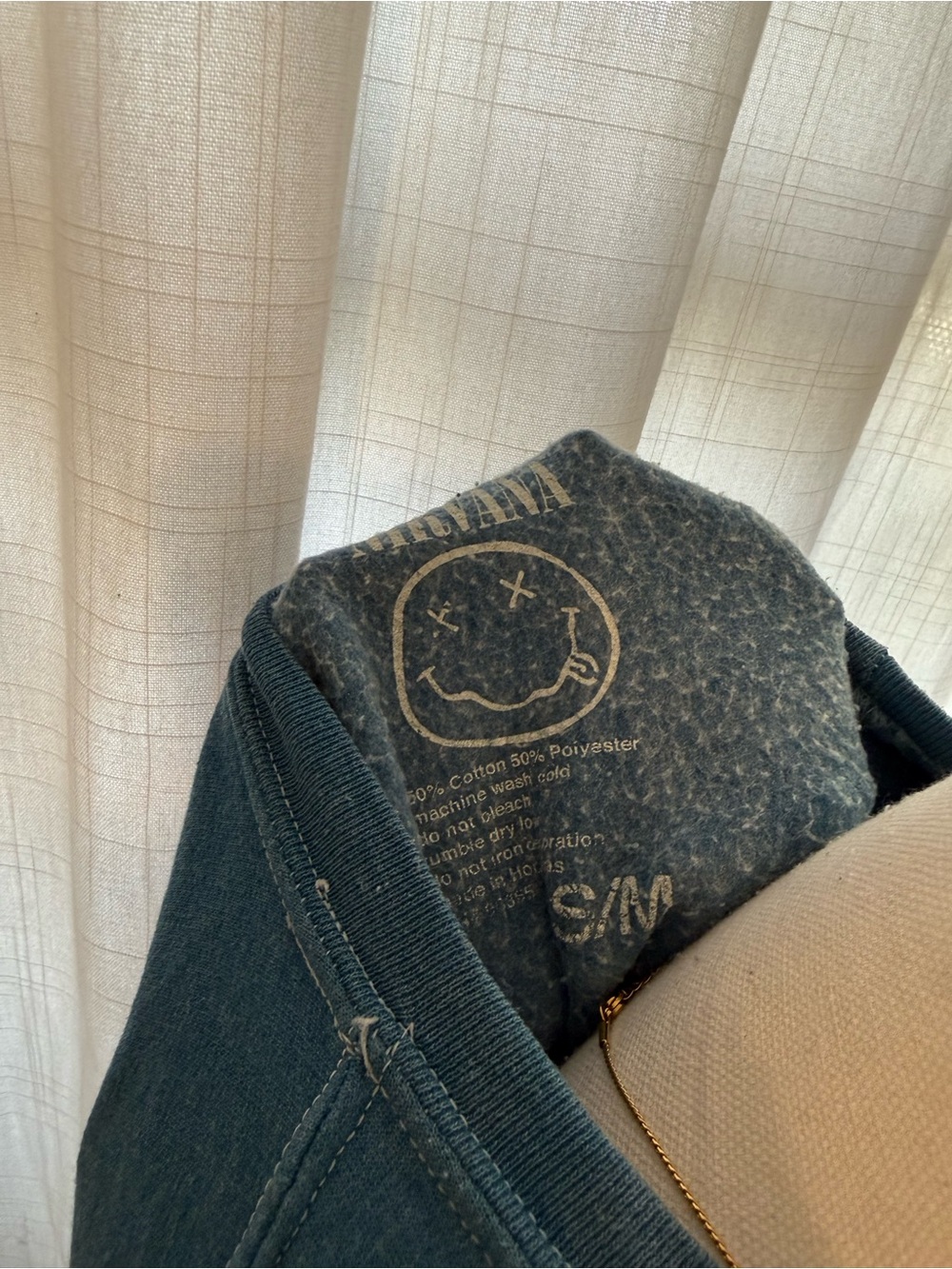 Nirvana Graphic Crewneck Sweatshirt - Blue - Picture 2 of 4